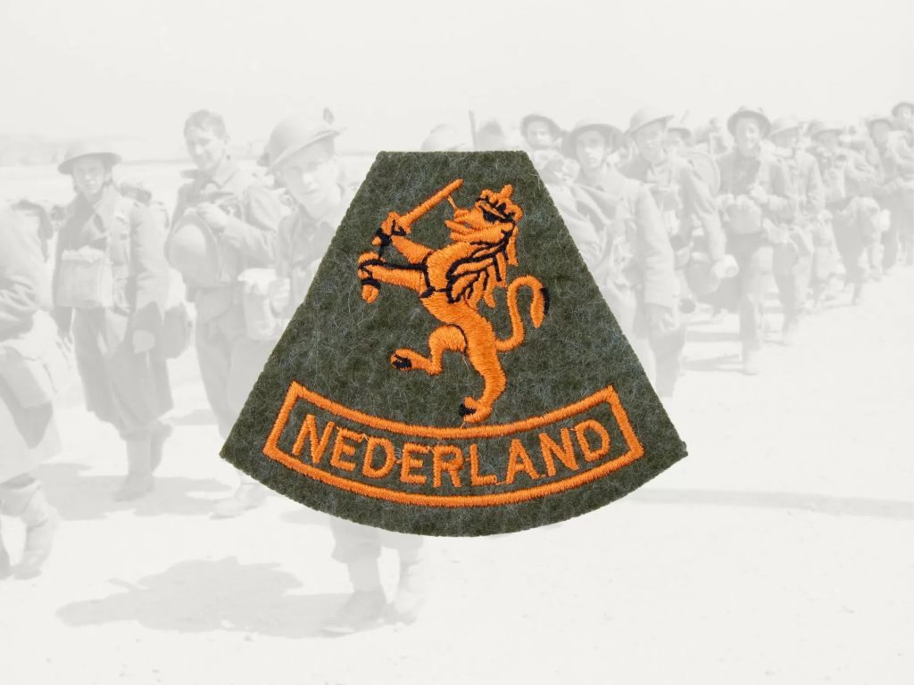 Embleem,Patch,Mouw,Leeuw,Nederland,WWII,Irene,Brigade,WWII