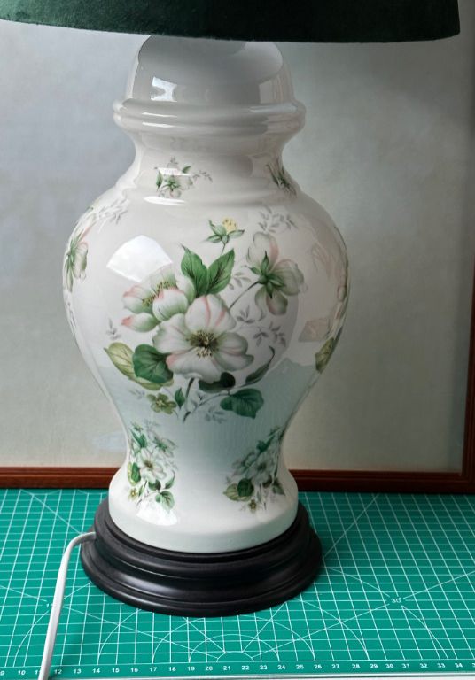 Prachtige porceleinen vintage lamp