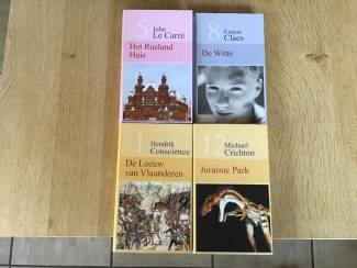 4 PRACHTIGE BOEKEN van Romans, Avontuur ,thrillers,enz