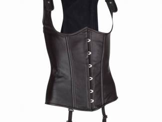 Echt leren corset model 12 waist cincher in small t/m 6xl
