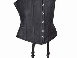 Echt leren corset model 09 waist cincher in xs t/m 6xl