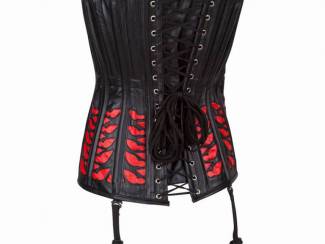 Ondergoed en Lingerie Echt leren corset model 07 in xs t/m 6xl