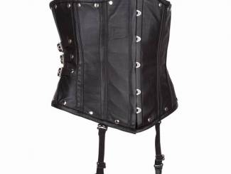 Echt leren corset model 06 waist cincher in xs t/m 6xl