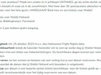 Recreatie | Pretparken en Attractieparken duo-ticket Walibi Holland