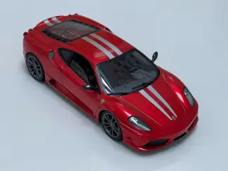 Modelauto's | midden | 1:18 en 1:24 Ferrari 430 Scuderia Hot wheels Elite 60th anniversary edition.