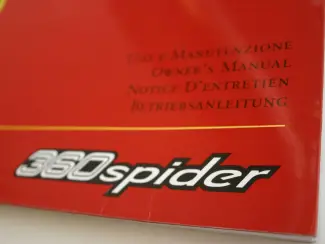 Accessoires Ferrari 360 Spider Owner`s manual instructieboekje