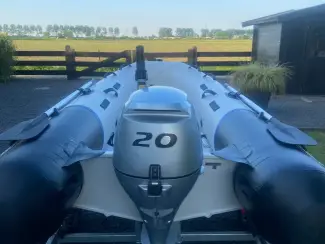 Speedboten Rubberboot aluminium YAM + Kick Trailer + Honda 4 tact 20 PK