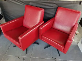 Fauteuils Zeer comfortabele leren (draai) stoelen, hoge kwaliteit