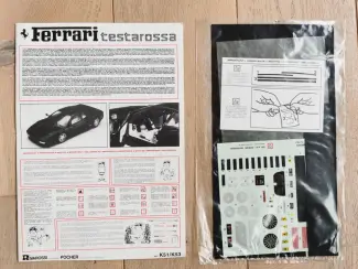 Modelauto's | groot | 1:5 tot 1:12 Ferrari Testarossa Pocher Rivarossi K53 1/8 ongebouwd zwart