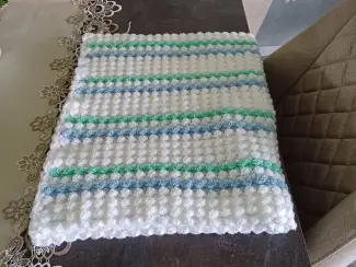 babydeken 80x80 met slofjes