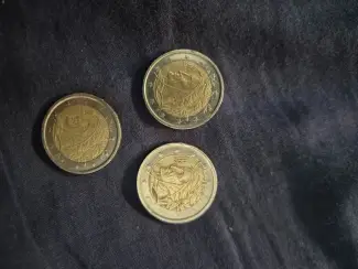 3x €2 munt Dante Alighieri italie