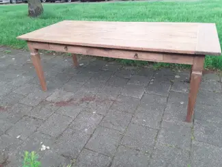Tafels | Eettafels Teak eettafel 216x 98,5x79 ONBEHANDELD