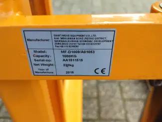 Kantoor en Winkelinrichting Handige stapelaar 1 ton