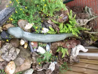 Stenen Antieke groene Slang