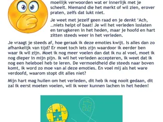 Wanhoop niet, de mooiste dingen gebeuren op momenten...