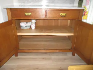 Meubels | Kasten Antieke Eikenhouten Spiegelkast