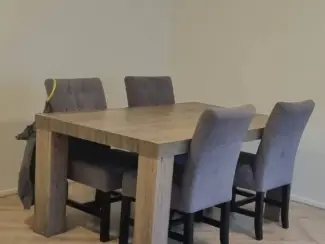 Eettafel (100x170) met 6 stoelen