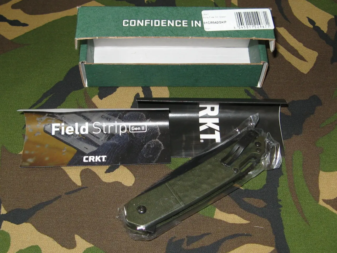 Zakmes CRKT Bona Fide OD Green in Doos