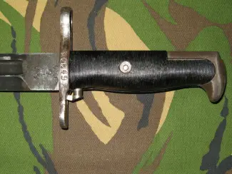 Militaria Bajonet Garand M1905 16inch met Schede uit de Tweede Wereld oorlo