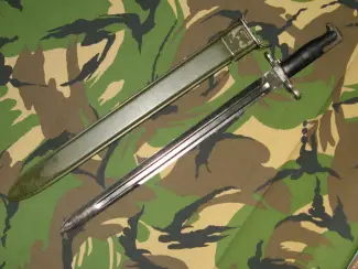 Militaria Bajonet Garand M1905 16inch met Schede uit de Tweede Wereld oorlo