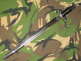 Militaria Bajonet Garand M1905 16inch met Schede uit de Tweede Wereld oorlo