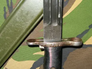 Militaria Bajonet Garand M1905 16inch met Schede uit de Tweede Wereld oorlo