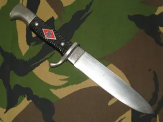 Militaria Schneidteufel Mes Germany Solingen met Schede