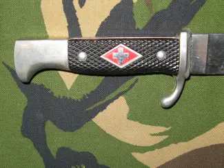 Militaria Schneidteufel Mes Germany Solingen met Schede
