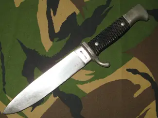 Militaria Schneidteufel Mes Germany Solingen met Schede