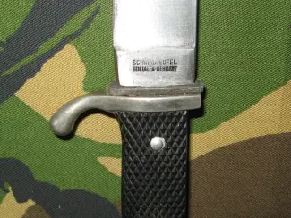 Militaria Schneidteufel Mes Germany Solingen met Schede
