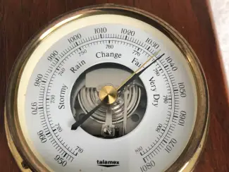 Overige Watersport en Boten antieke messing barometer/hygro en temperatuur meter en klok