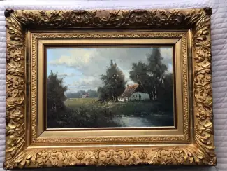 Schilderij van schilder F. de Jong