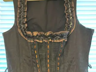 Carnavalskleding en Feestkleding Kruger Madl Dirndl Nami 60 cm roze mint met knopen goud zilver