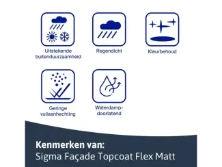 Schilderen, Stuken en Afwerking Sigma facade flex 10 liter 9010