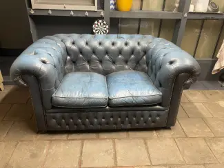 Banken | Bankstellen Chesterfield blauw 2 zits