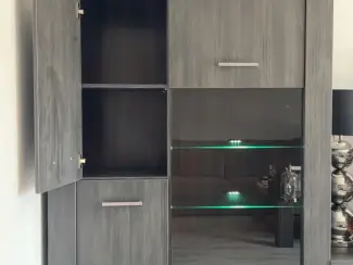 Complete inboedels Woonkamer set 4-delig, kleur: grijs Spotprijs!!