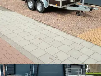 Doe-het-zelf en Verbouw Te koop 2700 kg Vlemmix machine transporter 302x150