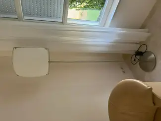 Lampen | Vloerlampen RVS staande lamp, h. 173 cm, voet doornsede 30 cm, dimbaar 70.00