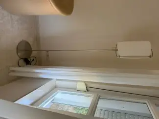 Lampen | Vloerlampen RVS staande lamp, h. 173 cm, voet doornsede 30 cm, dimbaar 70.00