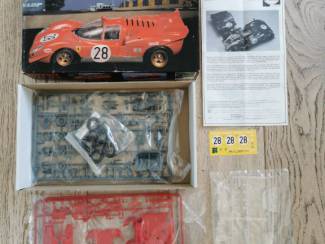 Modelauto's | midden | 1:18 en 1:24 PROTAR FERRARI 512 S 1970 1/24 Model Kit 214 Dunlop authentic sca