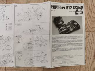 Modelauto's | midden | 1:18 en 1:24 PROTAR FERRARI 512 S 1970 1/24 Model Kit 214 Dunlop authentic sca